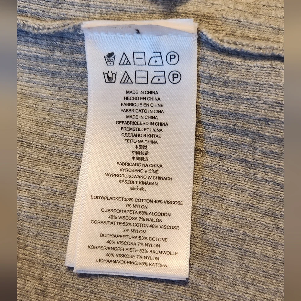 Michael Kors Gray Cardigan Sweater With Pockets + Zippers Size Medium - Picture 7 of 10